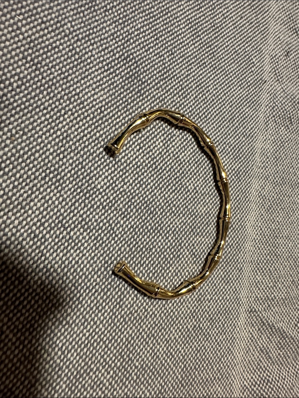 Gold toneBamboo-Style Open Bangle Bracelet - Women Accessories